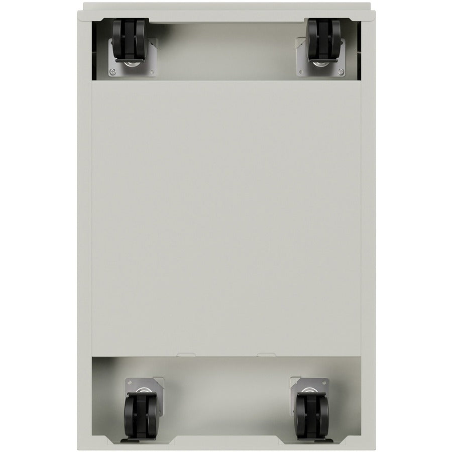 Lorell 23" File/File Mobile File Cabinet with Full-Width Pull - 15" x 22.9" x 27.8" - 2 x Drawer(s) for File - Letter - Vertical - Ball-bearing Suspension, Security Lock, Recessed Handle - Light Gray - Steel - Recycled