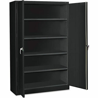 Assembled Jumbo Steel Storage Cabinet, 48w x 24d x 78h, Black