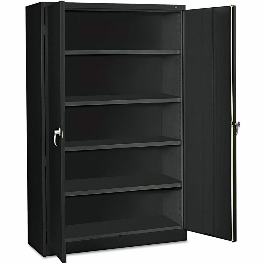 Assembled Jumbo Steel Storage Cabinet, 48w x 24d x 78h, Black