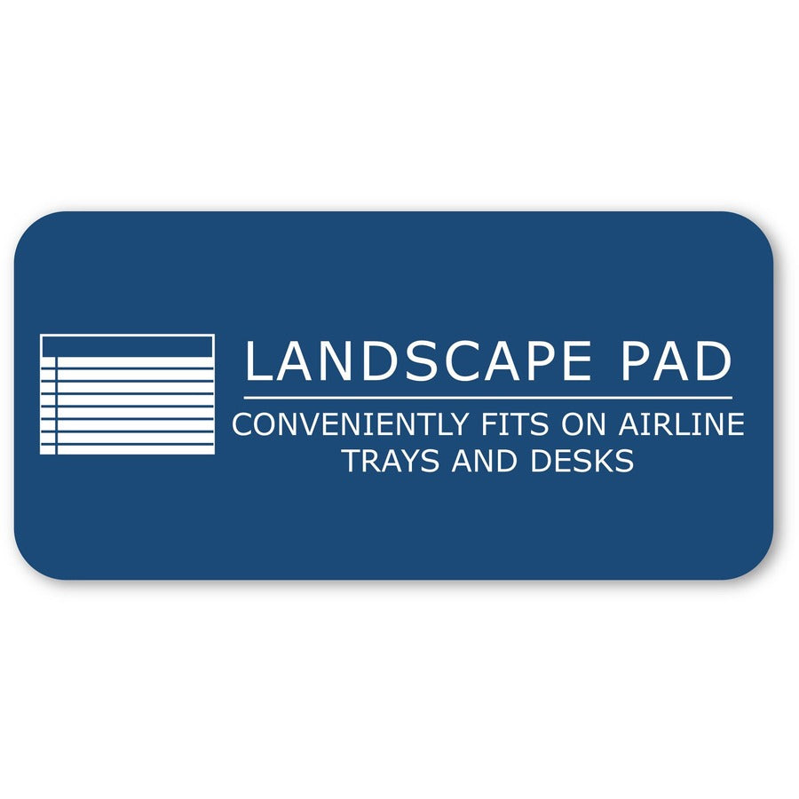 WIDE Landscape Format Writing Pad, Unpunched with Standard Back, Medium/College Rule, 40 Canary-Yellow 11 x 9.5 Sheets
