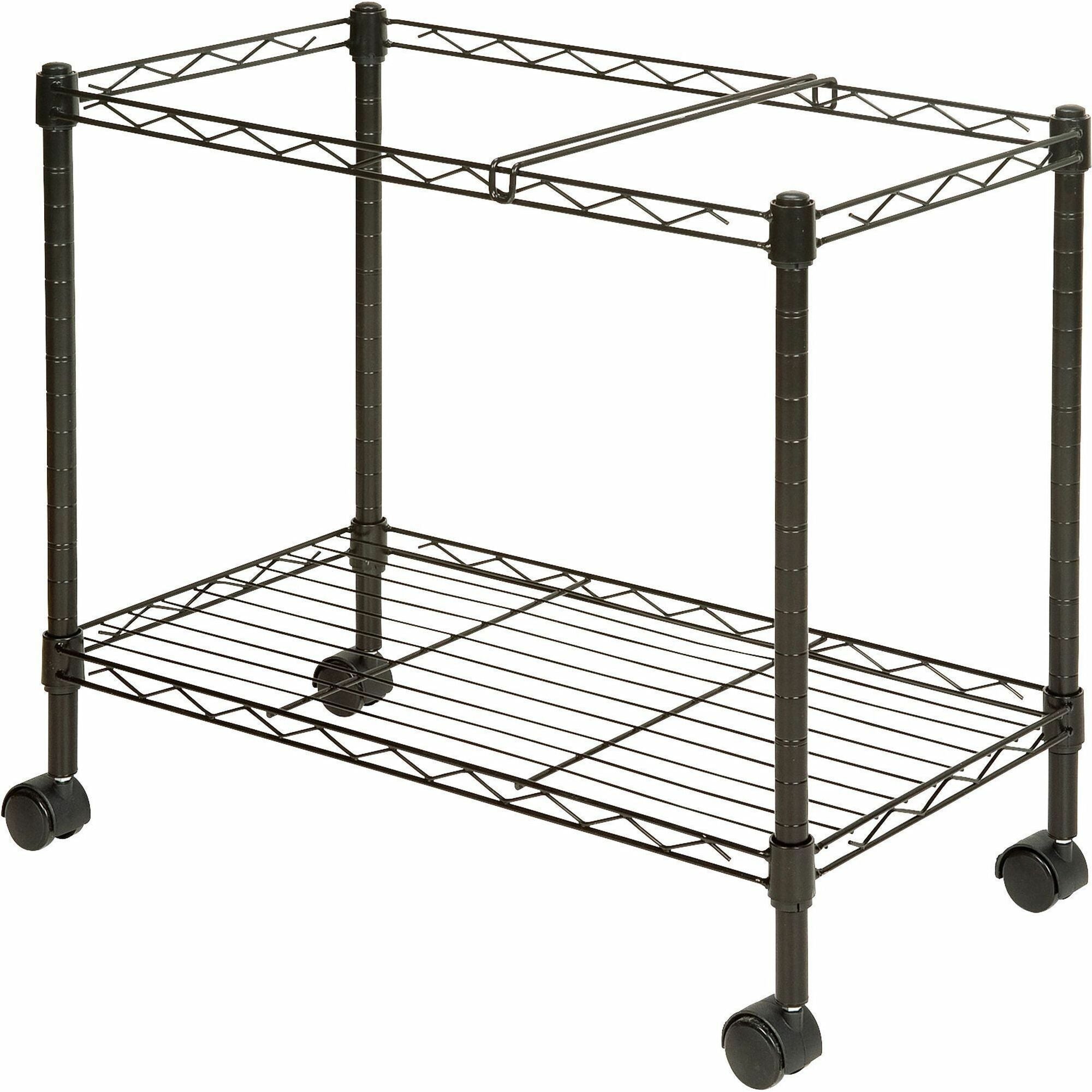 Lorell Mobile File Cart - 4 Casters - Steel - x 12.9" Width x 25.8" Depth x 20.5" Height - Black - 1 Each - 