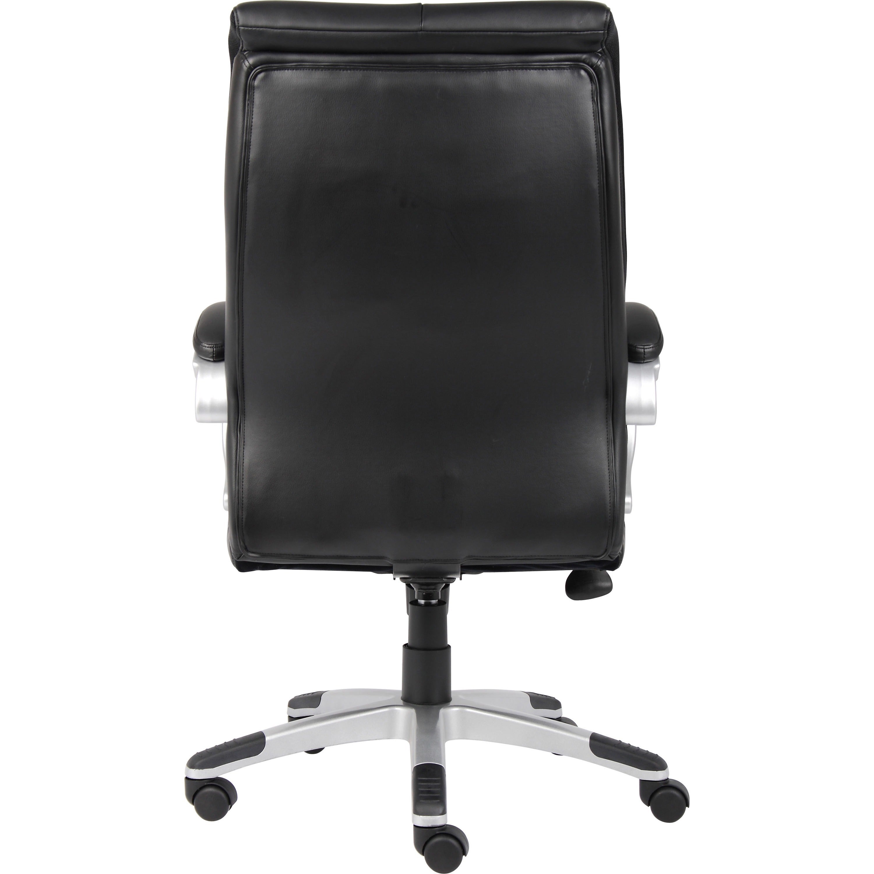 Lorell Classic Executive Office Chair - Black Leather Seat - 5-star Base - Black - 1 Each - 