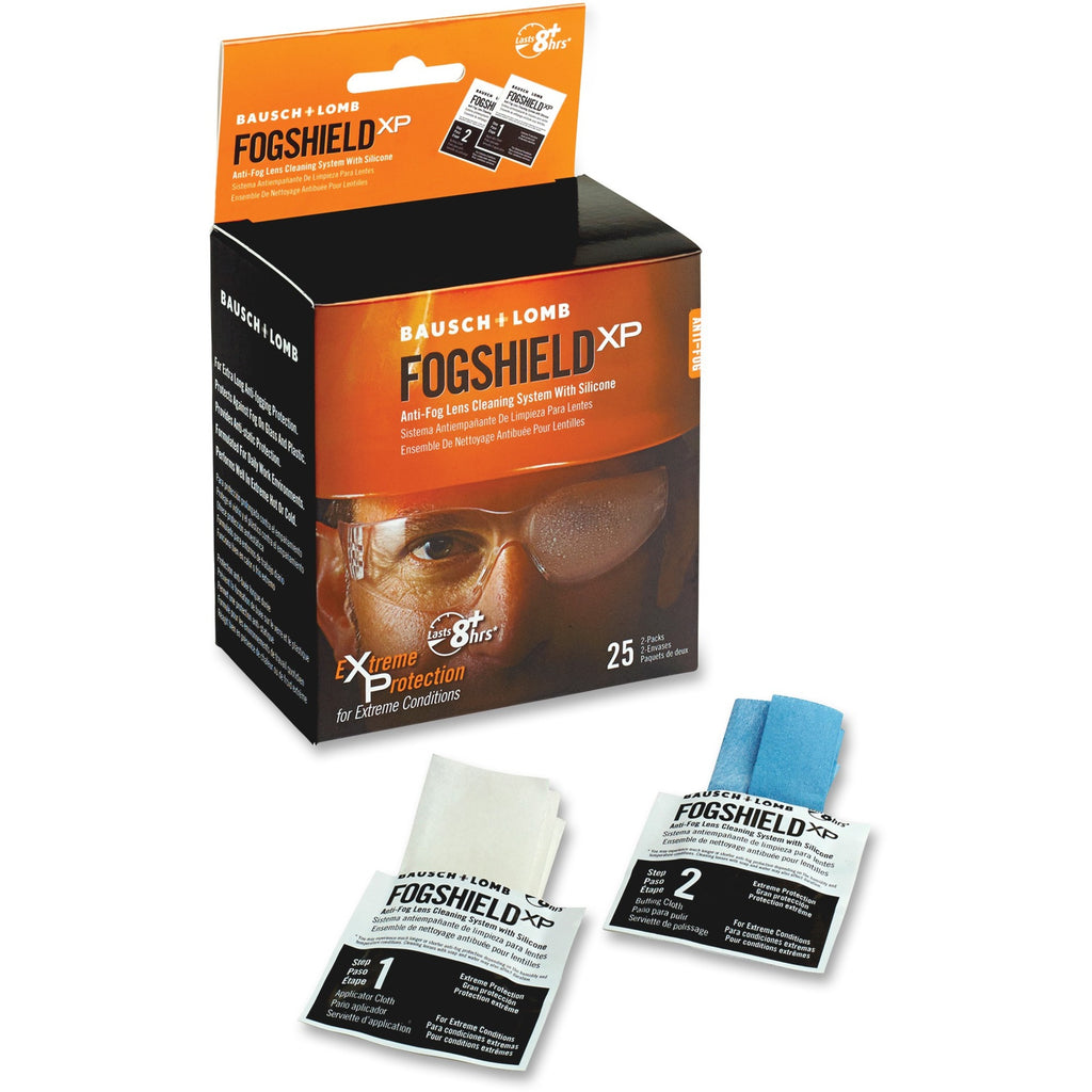 Bausch + Lomb Anti-fog Lens Cleaning Tissues - For Safety Glasses, Eyeglasses, Goggle, Face Shield - Anti-static, Pre-moistened - 25 / Box - White - 