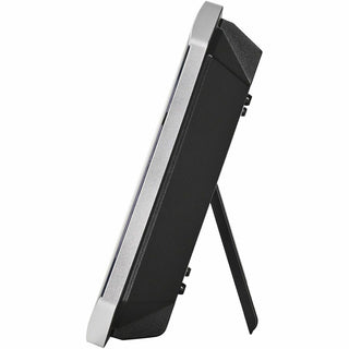 Lorell LCD Wall/Alarm Clock - Digital - Quartz - LCD - Black Main Dial - Silver/Plastic Case