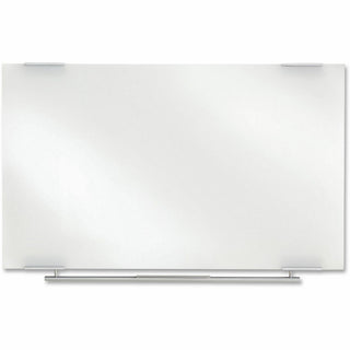 Clarity Glass Dry Erase Board with Aluminum Trim, 60 x 36, White Surface