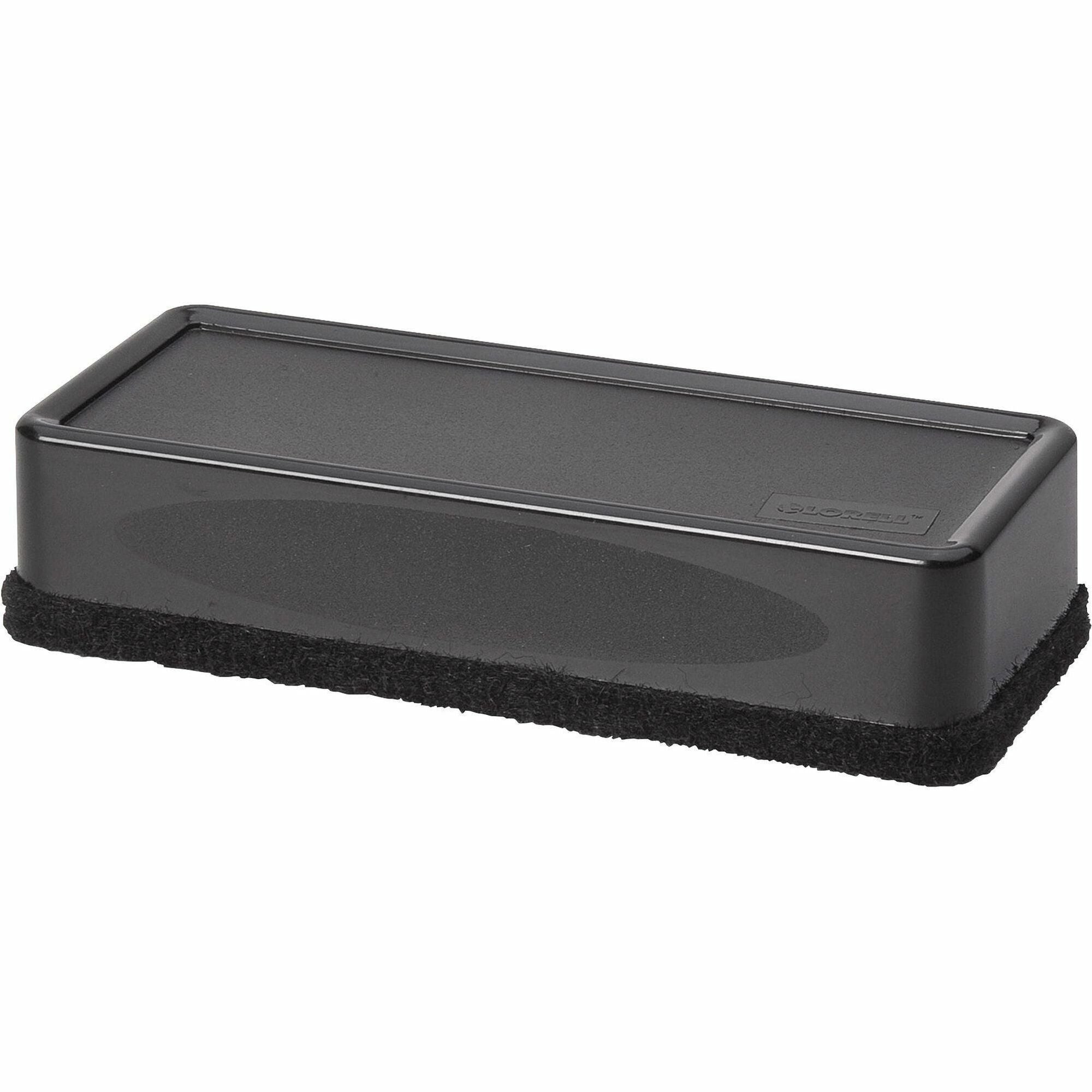 Lorell Dry-Erase Board Eraser - 2.19" Width x 5.19" Length - Black - Nonwoven, Plastic - 1Each - 