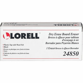 Lorell Dry-Erase Board Eraser - 2.19" Width x 5.19" Length - Black - Nonwoven, Plastic - 1Each - 