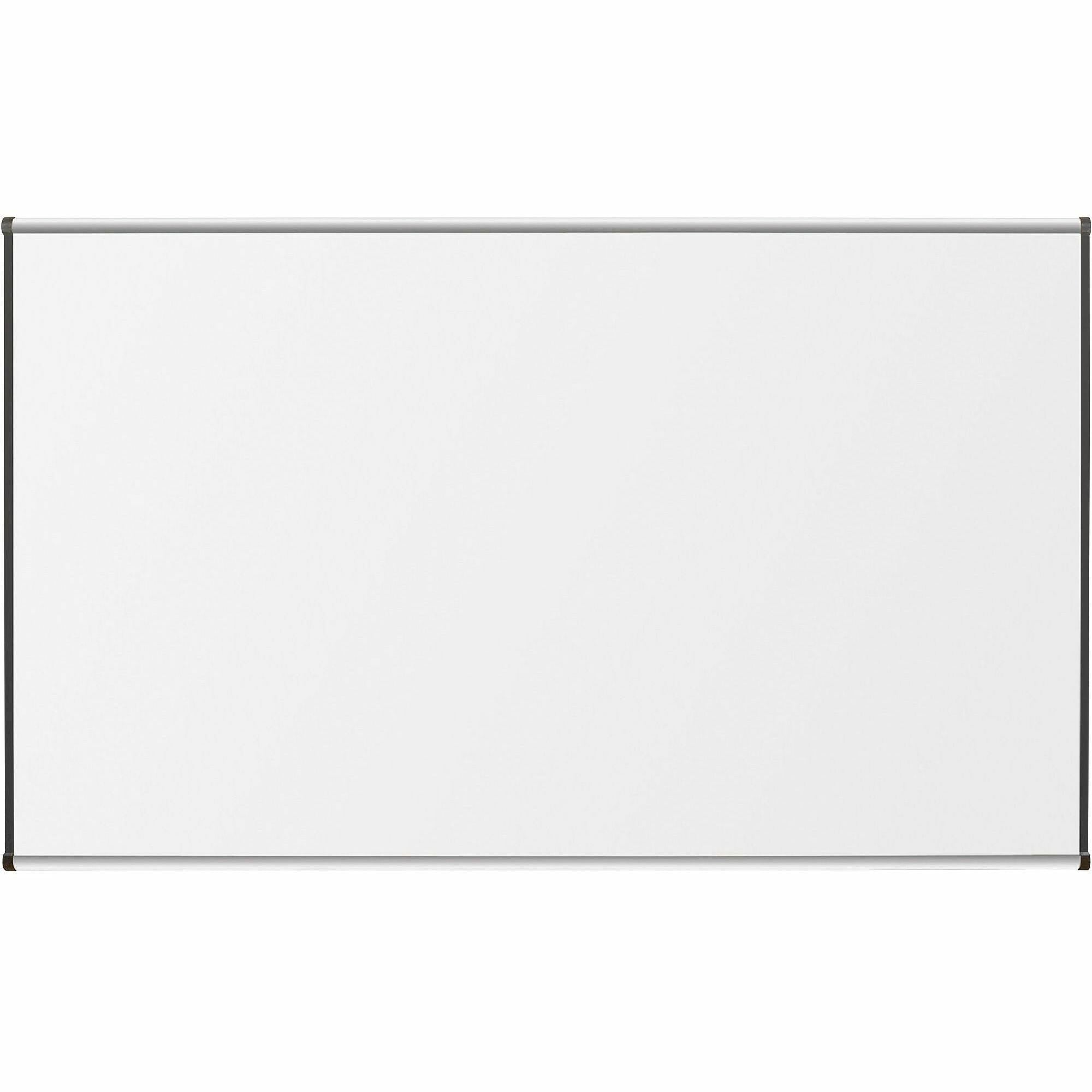Lorell Dry-Erase Marker Board - 48" (4 ft) Width x 36" (3 ft) Height - Porcelain Enameled Steel Surface - Satin Aluminum Frame - Magnetic - Ghost Resistant - 1 Each - 