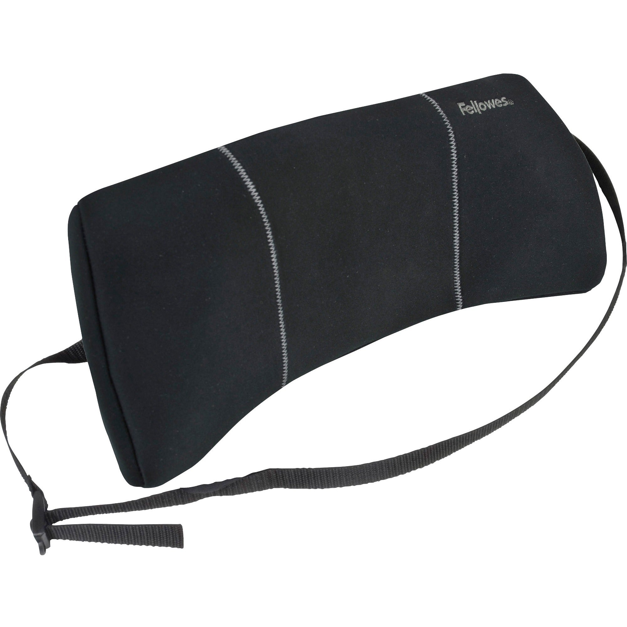 Lumbar Back Support, 12 x 3.13 x 5.19, Black