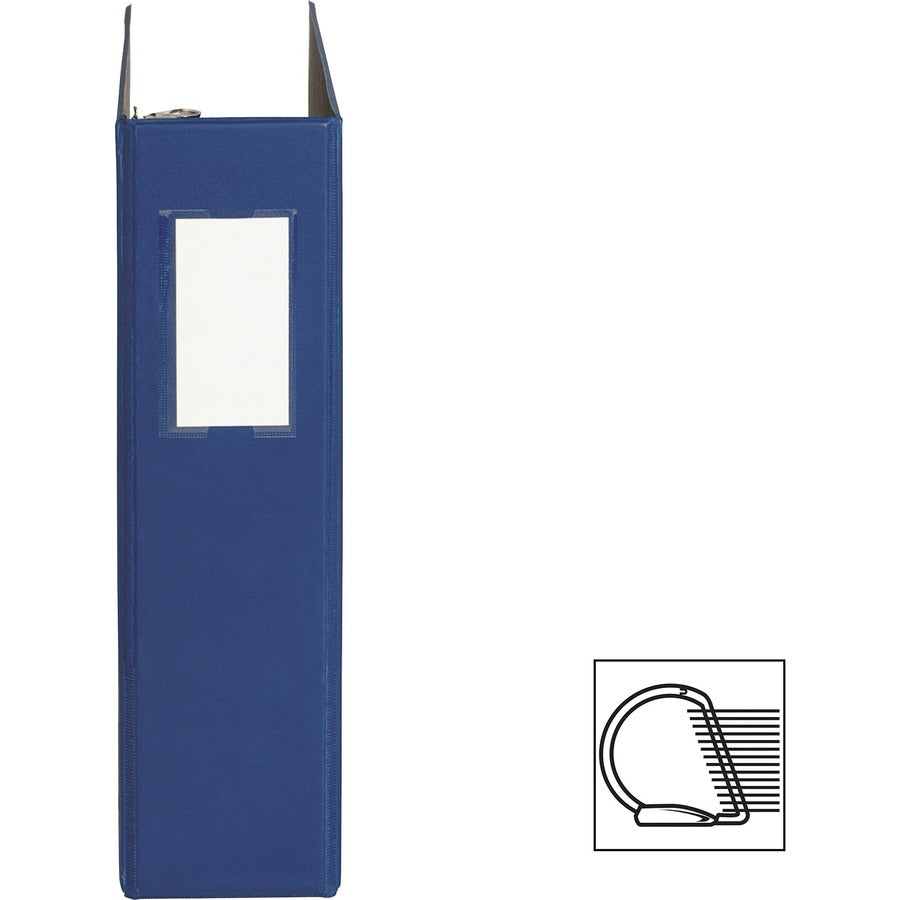 Business Source Slanted D-ring Binders - 2" Binder Capacity - 3 x D-Ring Fastener(s) - 2 Internal Pocket(s) - Chipboard, Polypropylene - Red - PVC-free, Non-stick, Spine Label, Gap-free Ring, Non-glare, Heavy Duty, Open and Closed Triggers - 1 Each