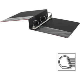 Business Source Slanted D-ring Binders - 2" Binder Capacity - 3 x D-Ring Fastener(s) - 2 Internal Pocket(s) - Chipboard, Polypropylene - Red - PVC-free, Non-stick, Spine Label, Gap-free Ring, Non-glare, Heavy Duty, Open and Closed Triggers - 1 Each