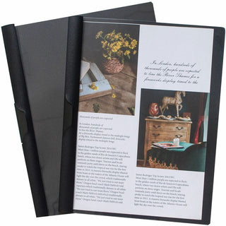 Business Source Letter Report Cover - 8 1/2" x 11" - 30 Sheet Capacity - Vinyl - Black - 1 Each