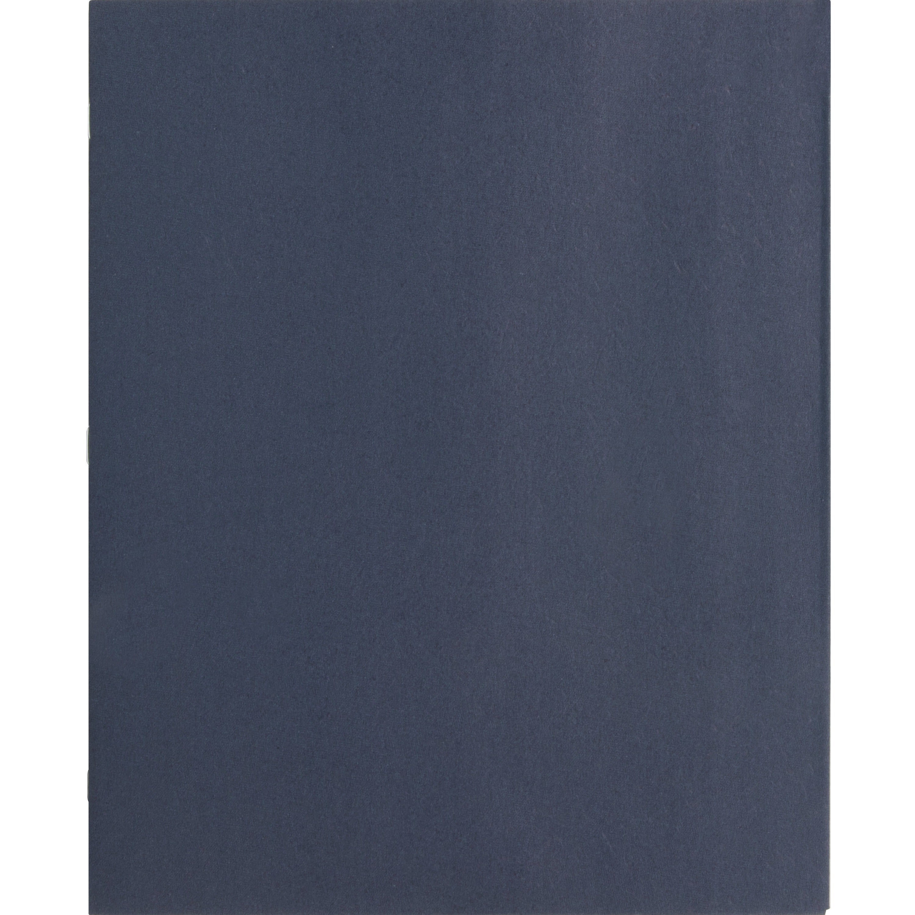Business Source Letter Recycled Pocket Folder - 8 1/2" x 11" - 100 Sheet Capacity - 3 x Prong Fastener(s) - 1/2" Fastener Capacity - 2 Inside Front & Back Pocket(s) - Leatherette - Dark Blue - 35% Recycled - 25 / Box - 