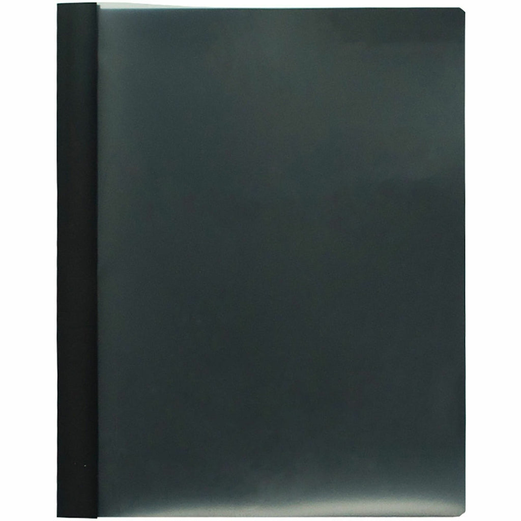Business Source Letter Report Cover - 1/2" Folder Capacity - 8 1/2" x 11" - 100 Sheet Capacity - 3 x Prong Fastener(s) - Black - 25 / Box