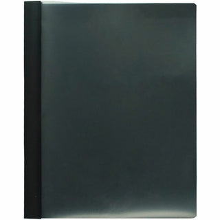 Business Source Letter Report Cover - 1/2" Folder Capacity - 8 1/2" x 11" - 100 Sheet Capacity - 3 x Prong Fastener(s) - Black - 25 / Box