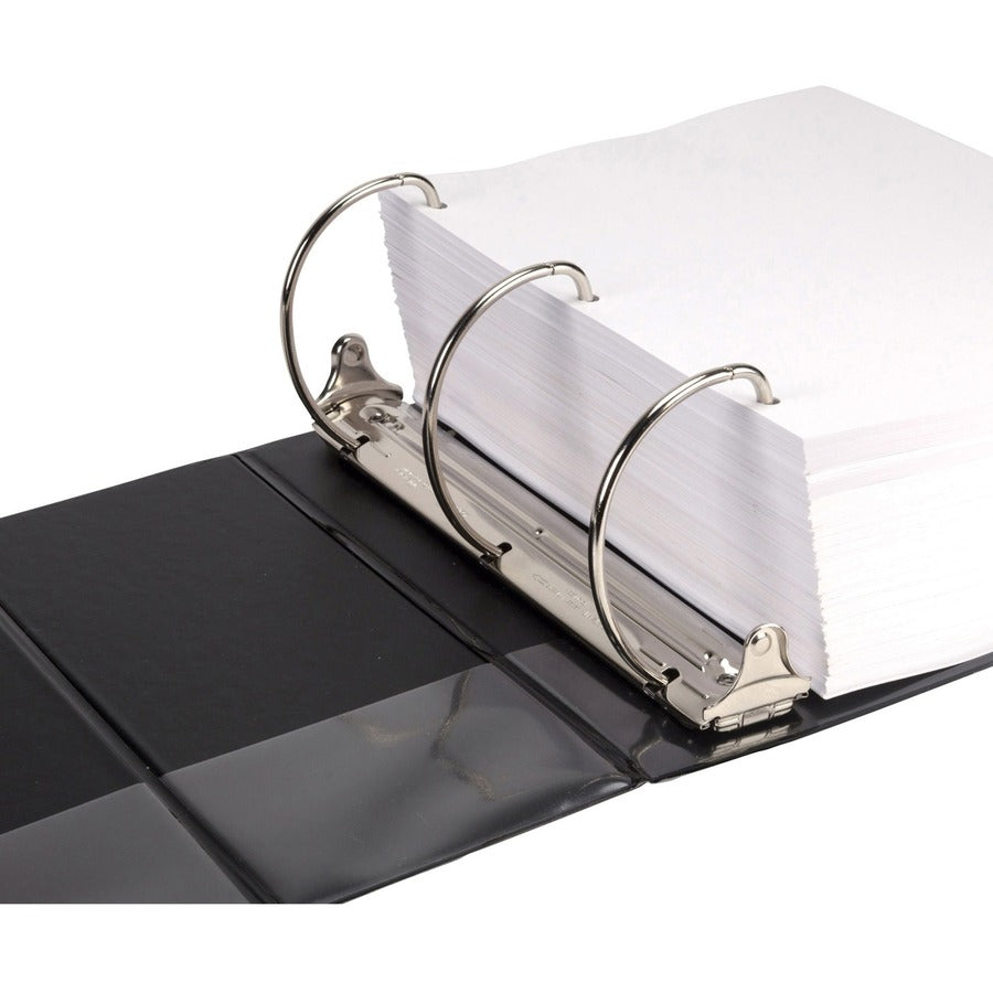 Nonstick D-Ring View Binder, 3 Rings, 6" Capacity, 11 x 8.5, Black