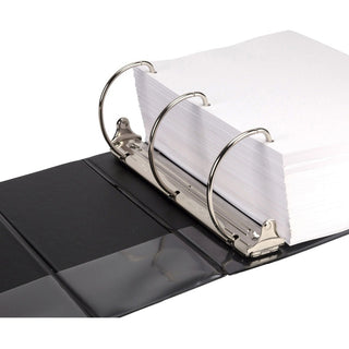 Nonstick D-Ring View Binder, 3 Rings, 6" Capacity, 11 x 8.5, Black