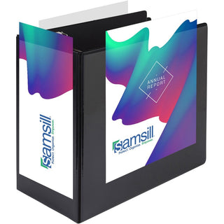 Nonstick D-Ring View Binder, 3 Rings, 6" Capacity, 11 x 8.5, Black