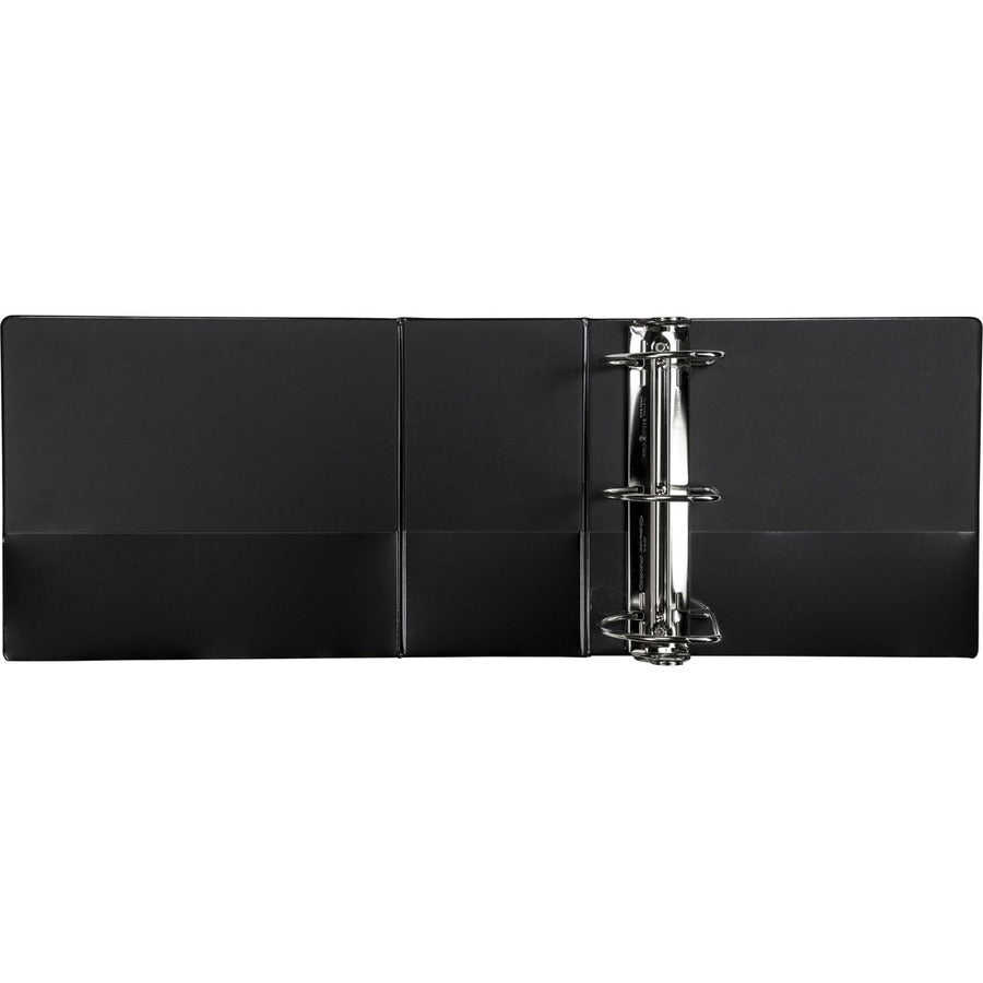 Nonstick D-Ring View Binder, 3 Rings, 6" Capacity, 11 x 8.5, Black