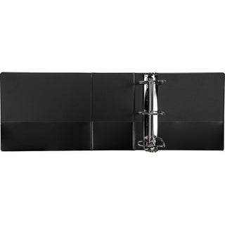 Nonstick D-Ring View Binder, 3 Rings, 6" Capacity, 11 x 8.5, Black