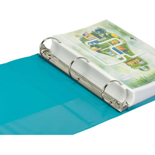 Earths Choice Plant-Based Durable Fashion View Binder, 3 Rings, 2" Capacity, 11 x 8.5, Turquoise, 2/Pack