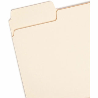 SuperTab Top Tab File Folders, 1/3-Cut Tabs: Assorted, Letter Size, 0.75" Expansion, 14-pt Manila, 50/Box