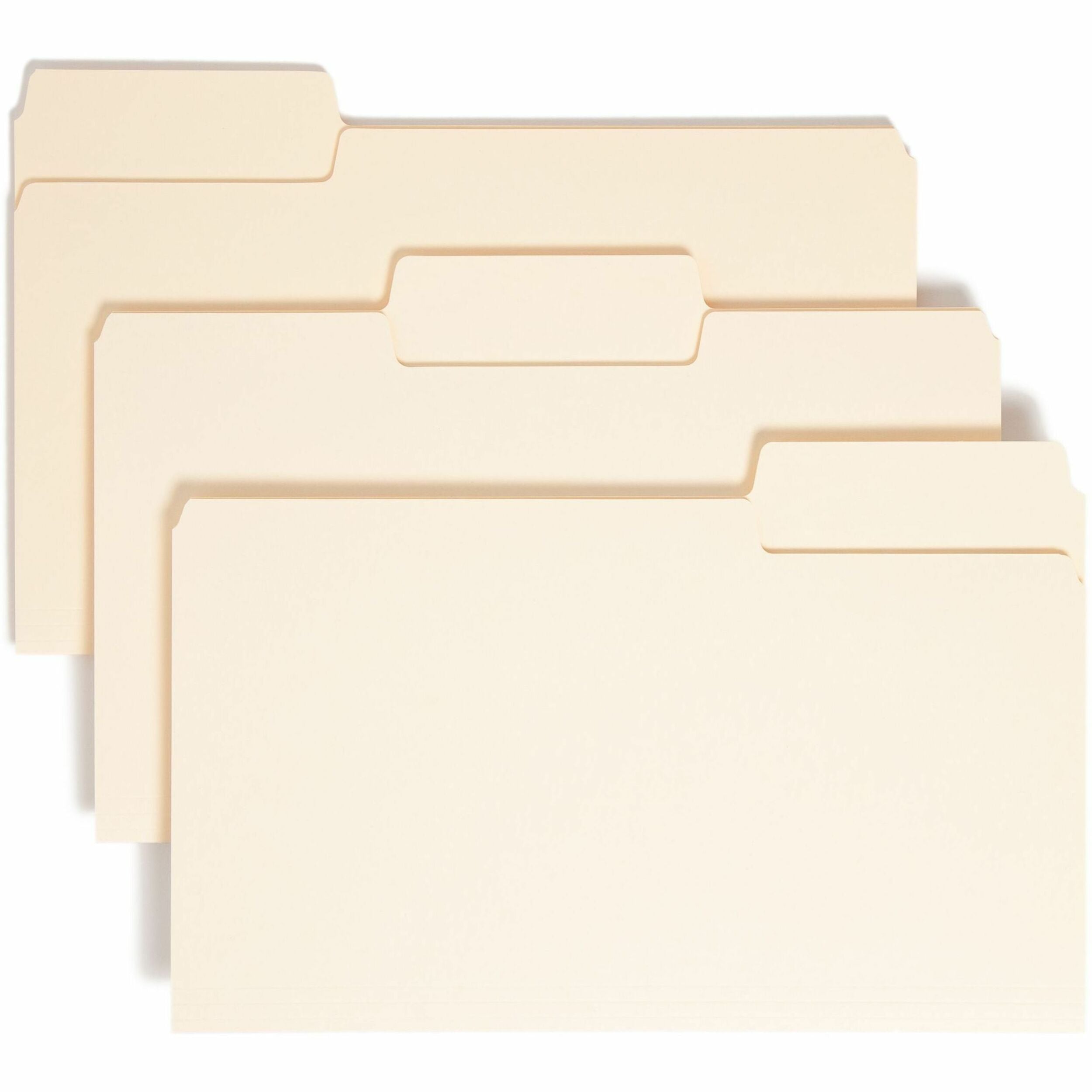 SuperTab Top Tab File Folders, 1/3-Cut Tabs: Assorted, Legal Size, 0.75" Expansion, 14-pt Manila, 50/Box