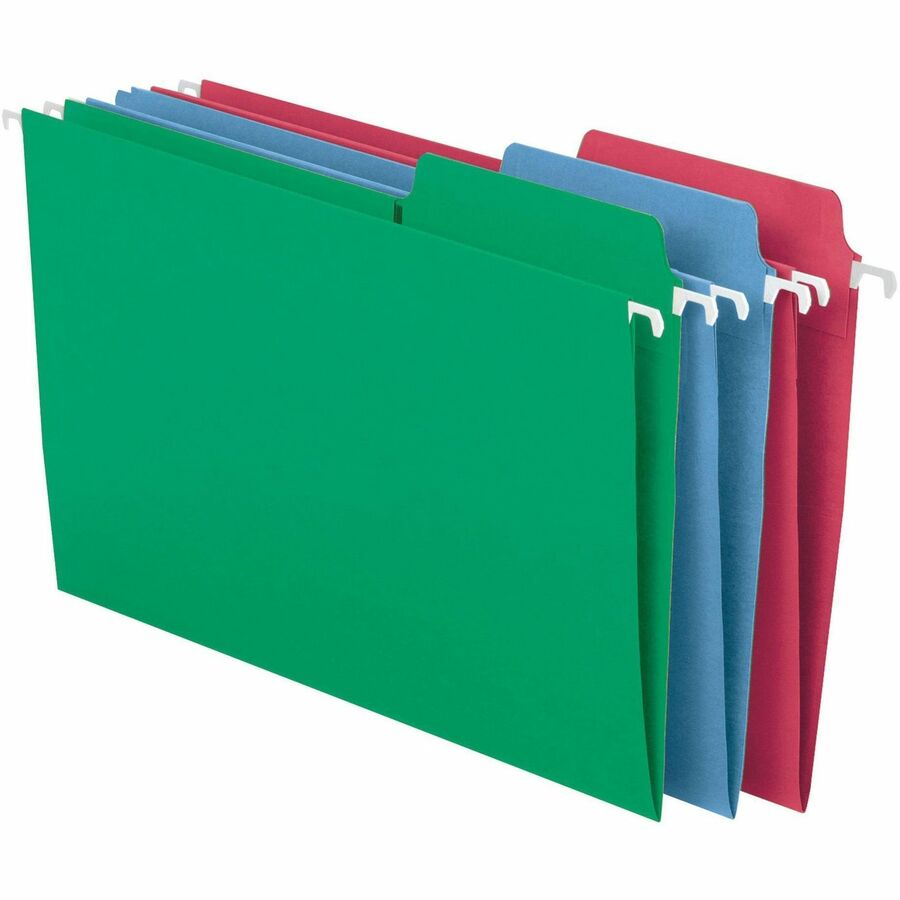 FasTab Hanging Folders, Legal Size, 1/3-Cut Tabs, Assorted Colors, 18/Box