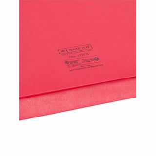 Expanding Wallet with Elastic Cord, 2" Expansion, 1 Section, Elastic Cord Closure, Letter Size, Red, 10/Box