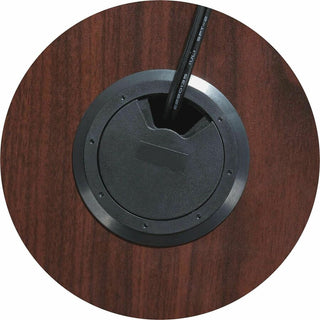 Lorell Essentials Series Return Shell - 41.6" x 23.6" x 29.5" - Finish: Laminate, Mahogany - Leveling Glide
