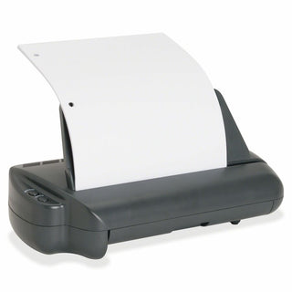 Business Source Electric Adjustable 3-hole Punch - 3 Punch Head(s) - 30 Sheet of 20lb Paper - 1/4" Punch Size - 17.8" x 5.3" x 8.3" - Gray