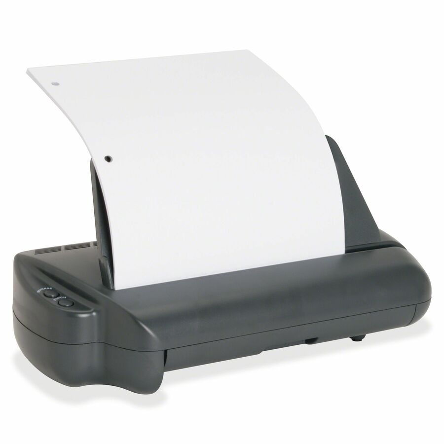 Business Source Electric Adjustable 3-hole Punch - 3 Punch Head(s) - 30 Sheet of 20lb Paper - 1/4" Punch Size - 17.8" x 5.3" x 8.3" - Gray