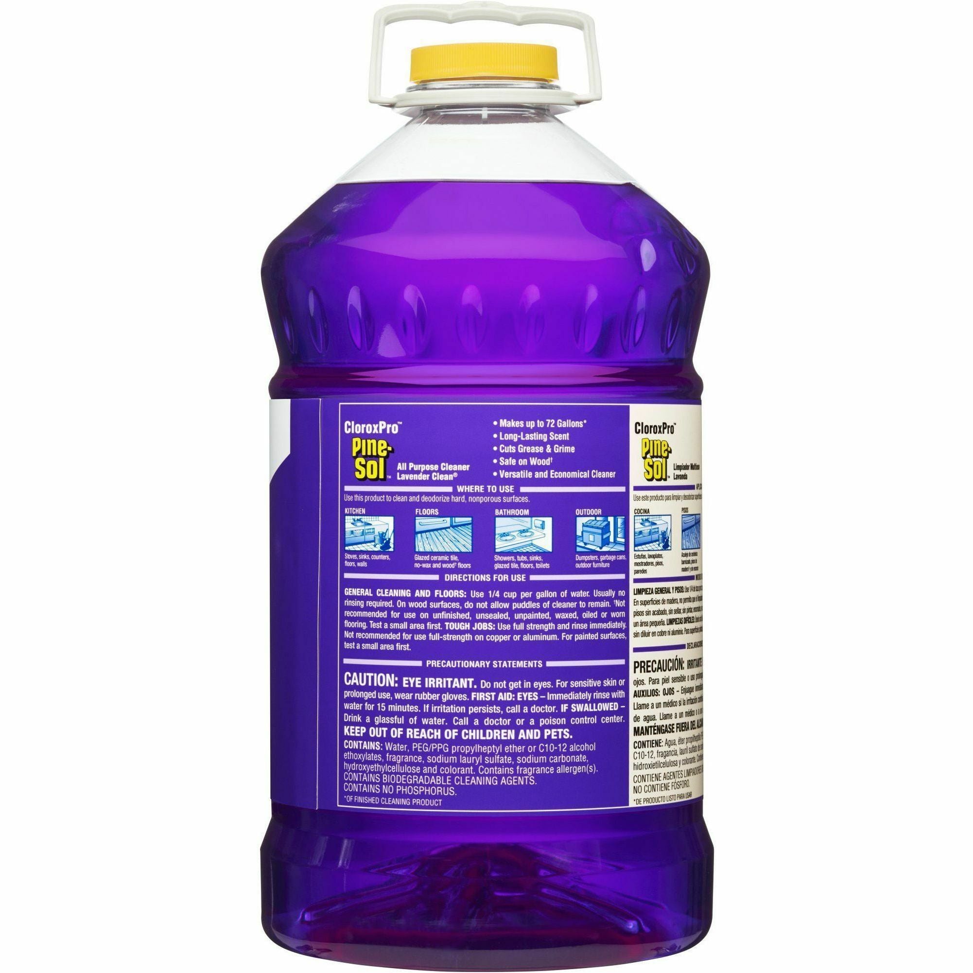 CloroxPro Pine-Sol All Purpose Cleaner - For Appliance, Countertop, Cabinet - Concentrate - 144 fl oz (4.5 quart) - Lavender Clean Scent - 3 / Carton - Purple - 