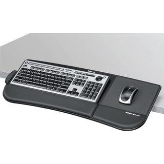 Fellowes Tilt 'n Slide Keyboard Manager - 3.4" Height x 11.5" Width x 29.3" Depth - Black - 1 - 