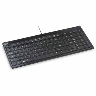 Slim Type Standard Keyboard, 104 Keys, Black