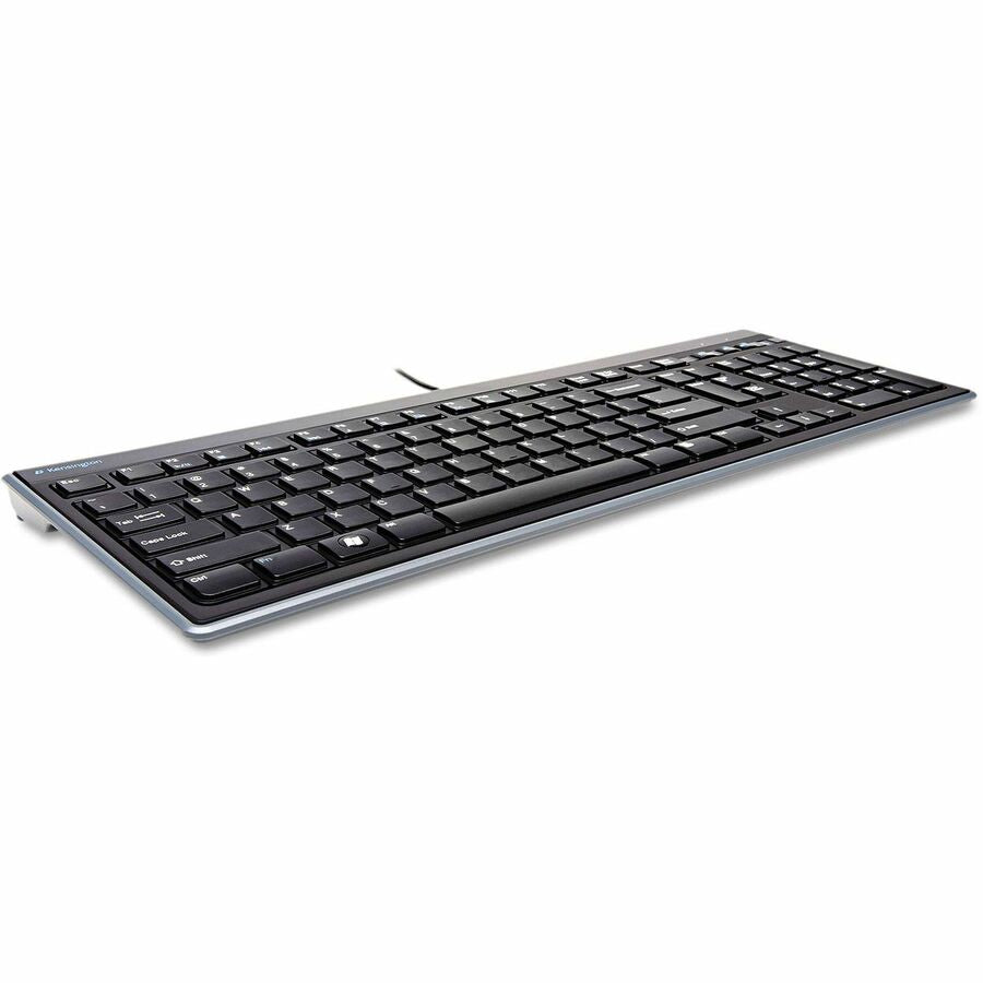 Slim Type Standard Keyboard, 104 Keys, Black