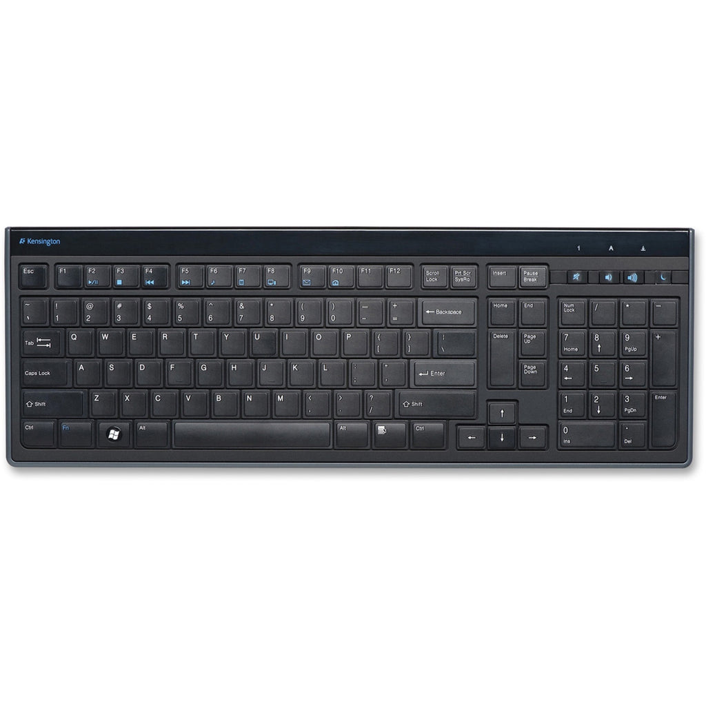 Slim Type Standard Keyboard, 104 Keys, Black
