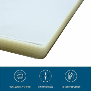 Business Source 5 mil Menu-size Laminating Pouches - Laminating Pouch/Sheet Size: 12.13" Width x 18" Length x 5 mil Thickness - for Document, ID Badge, Photo, Recipe, Recipe Card - Pre-trimmed - Clear - 50 / Box