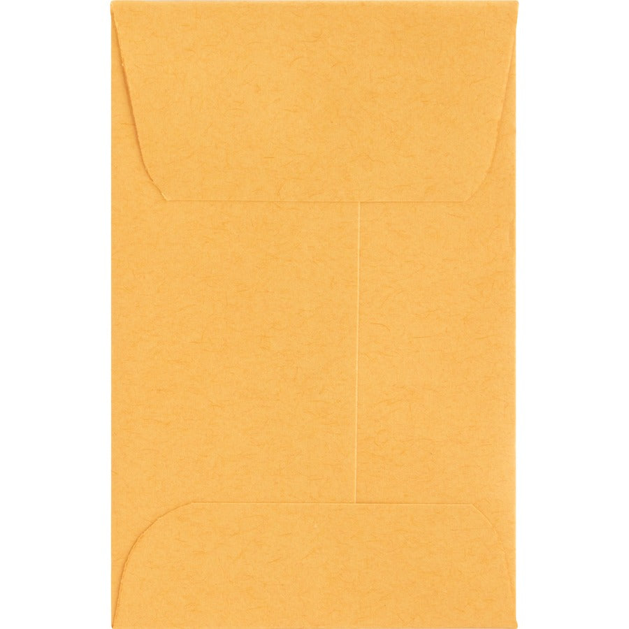 Business Source Small Coin Kraft Envelopes - Coin - #1 - 2 1/4" Width x 3 1/2" Length - 20 lb - Gummed - Kraft - 500 / Box - Brown Kraft