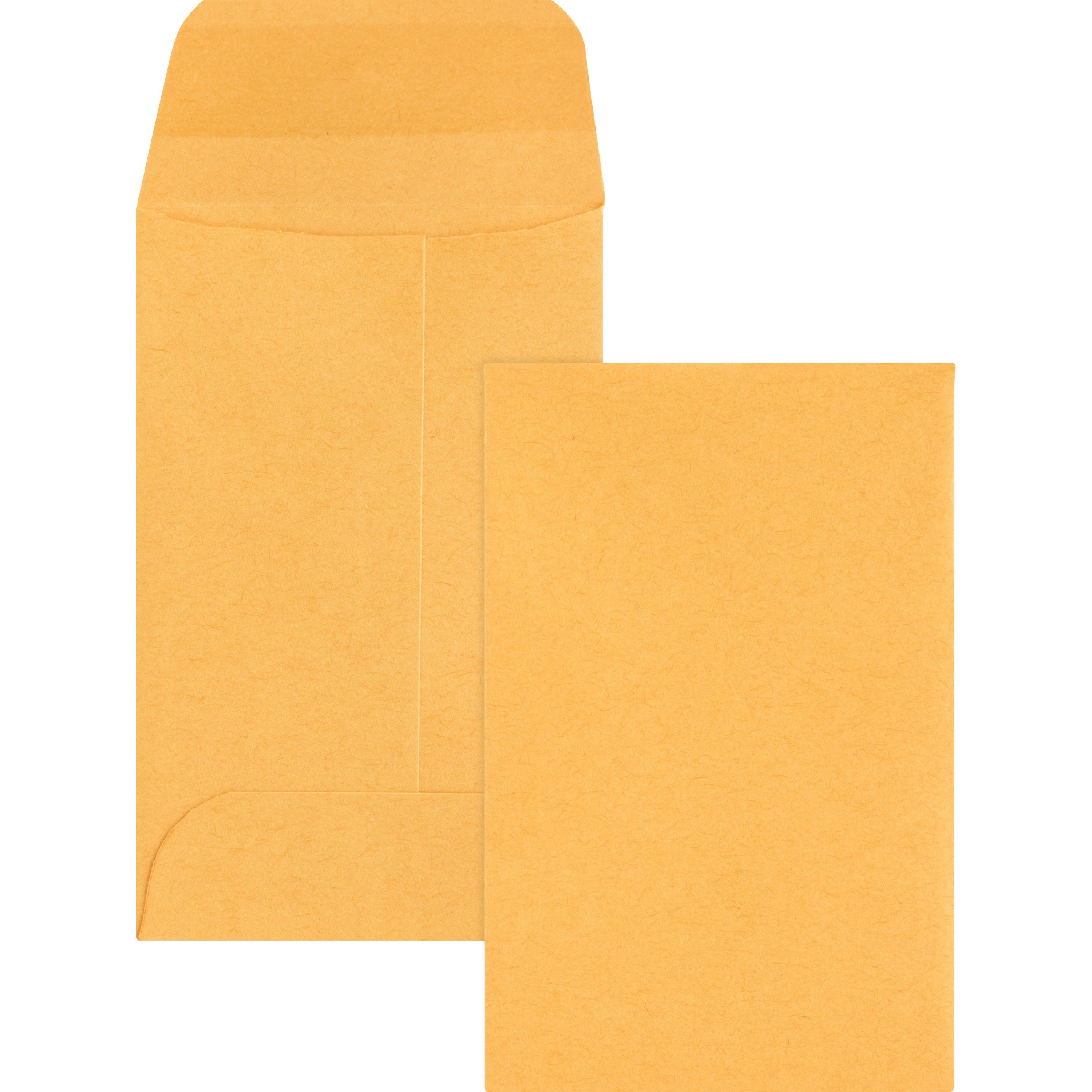 Business Source Small Coin Kraft Envelopes - Coin - #1 - 2 1/4" Width x 3 1/2" Length - 20 lb - Gummed - Kraft - 500 / Box - Brown Kraft - 