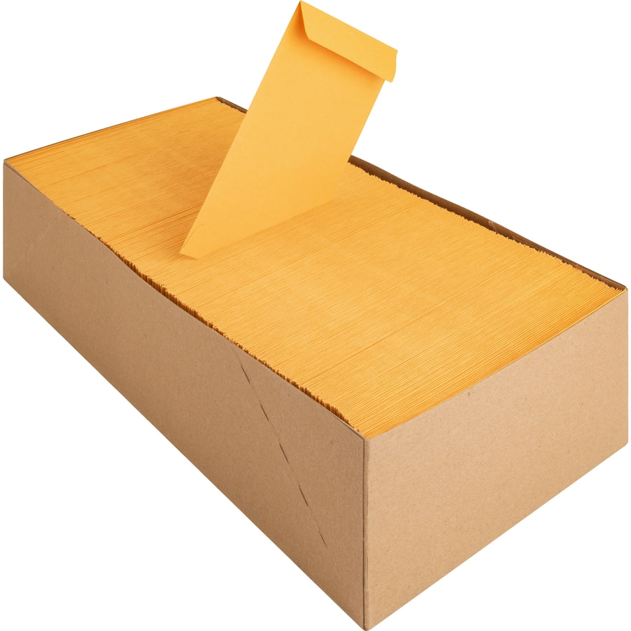 Business Source Little Coin No. 7 Kraft Envelopes - Coin - #7 - 3 1/2" Width x 6 1/2" Length - 28 lb - Gummed - Kraft - 500 / Box - Brown Kraft - 