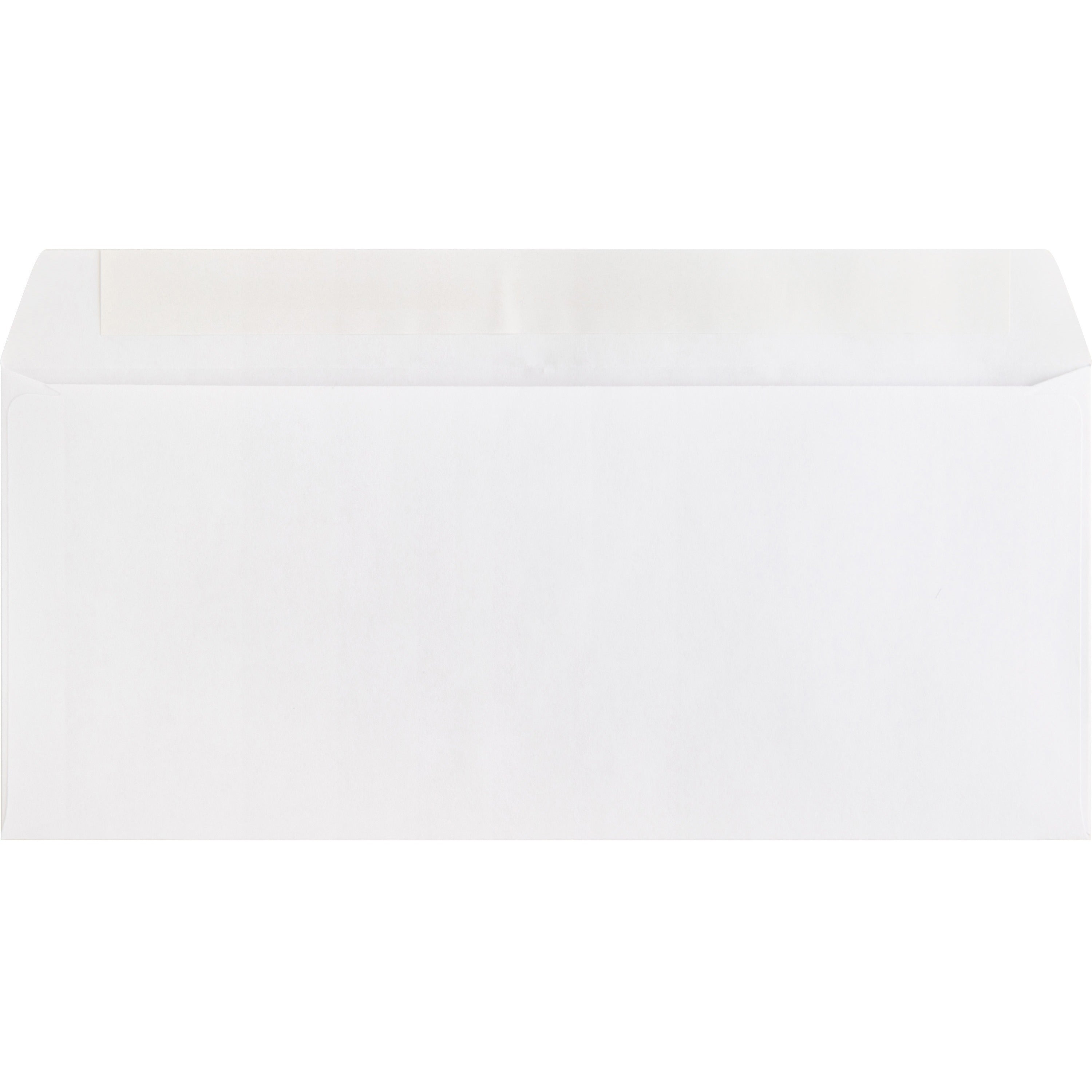 Business Source Plain Peel/Seal Business Envelopes - Business - #10 - 9 1/2" Width x 4 1/8" Length - 24 lb - Peel & Seal - Wove - 500 / Box - White - 