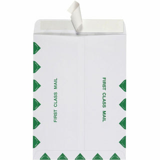Redi-Strip Catalog Envelope, First Class, #10 1/2, Cheese Blade Flap, Redi-Strip Adhesive Closure, 9 x 12, White, 100/Box
