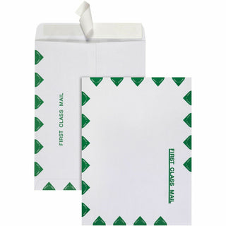 Redi-Strip Catalog Envelope, First Class, #10 1/2, Cheese Blade Flap, Redi-Strip Adhesive Closure, 9 x 12, White, 100/Box