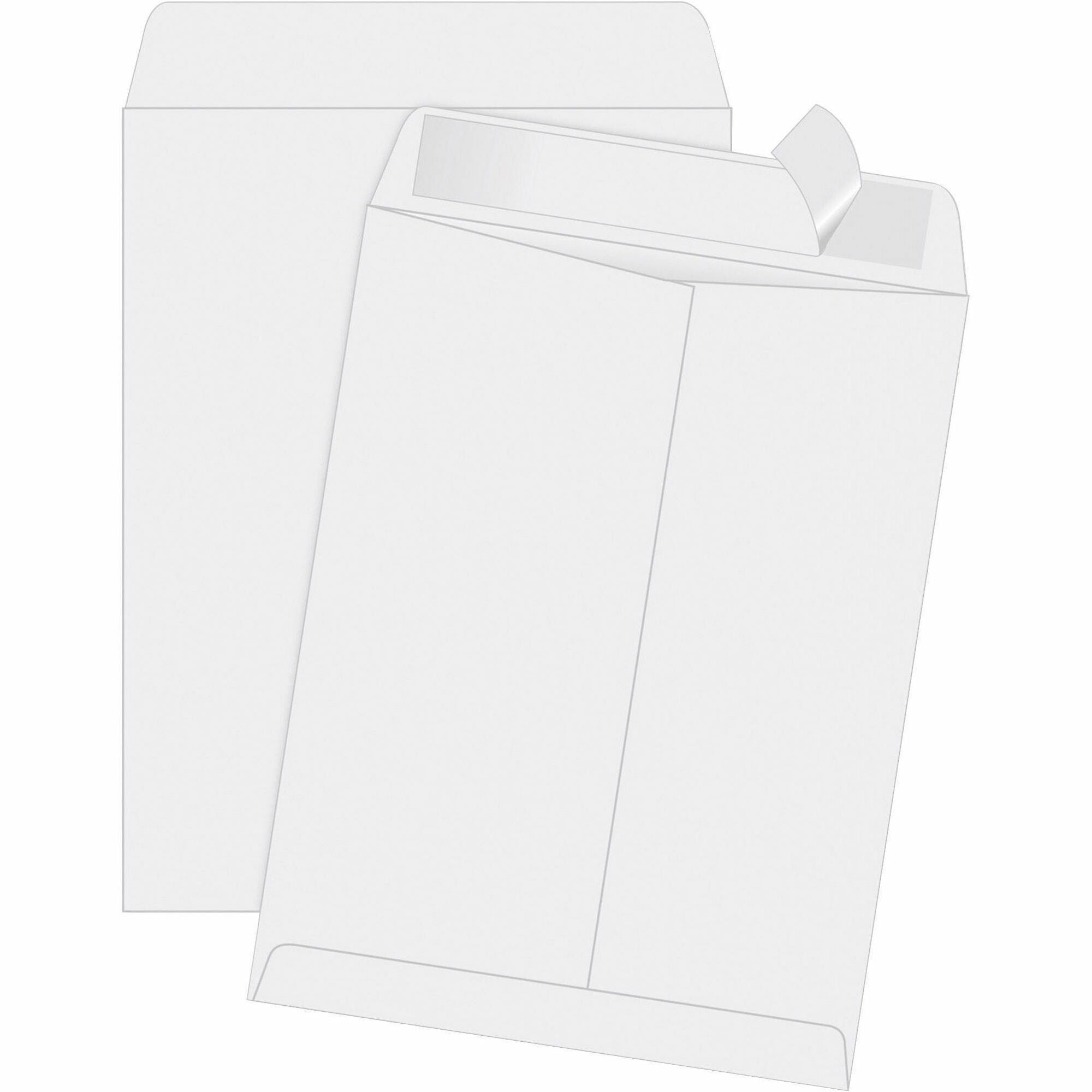 Redi-Strip Catalog Envelope, #14 1/2, Cheese Blade Flap, Redi-Strip Adhesive Closure, 11.5 x 14.5, White, 100/Box
