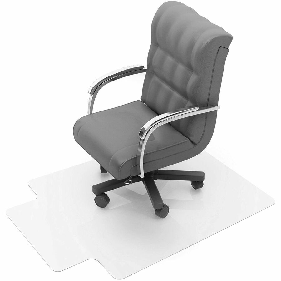 Ultimat Polycarbonate Lipped Chair Mat for Carpets over 1/2" - 48" x 53" - Clear Lipped Polycarbonate Chair Mat For Carpets - 53" L x 48" W x 0.11" D