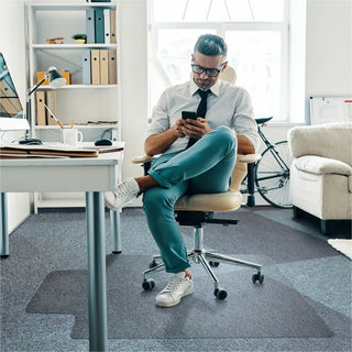 Ultimat Polycarbonate Lipped Chair Mat for Carpets up to 1/2" - 48" x 60" - Clear Lipped Polycarbonate Chair Mat For Carpets - 60" L x 48" W x 0.085" D