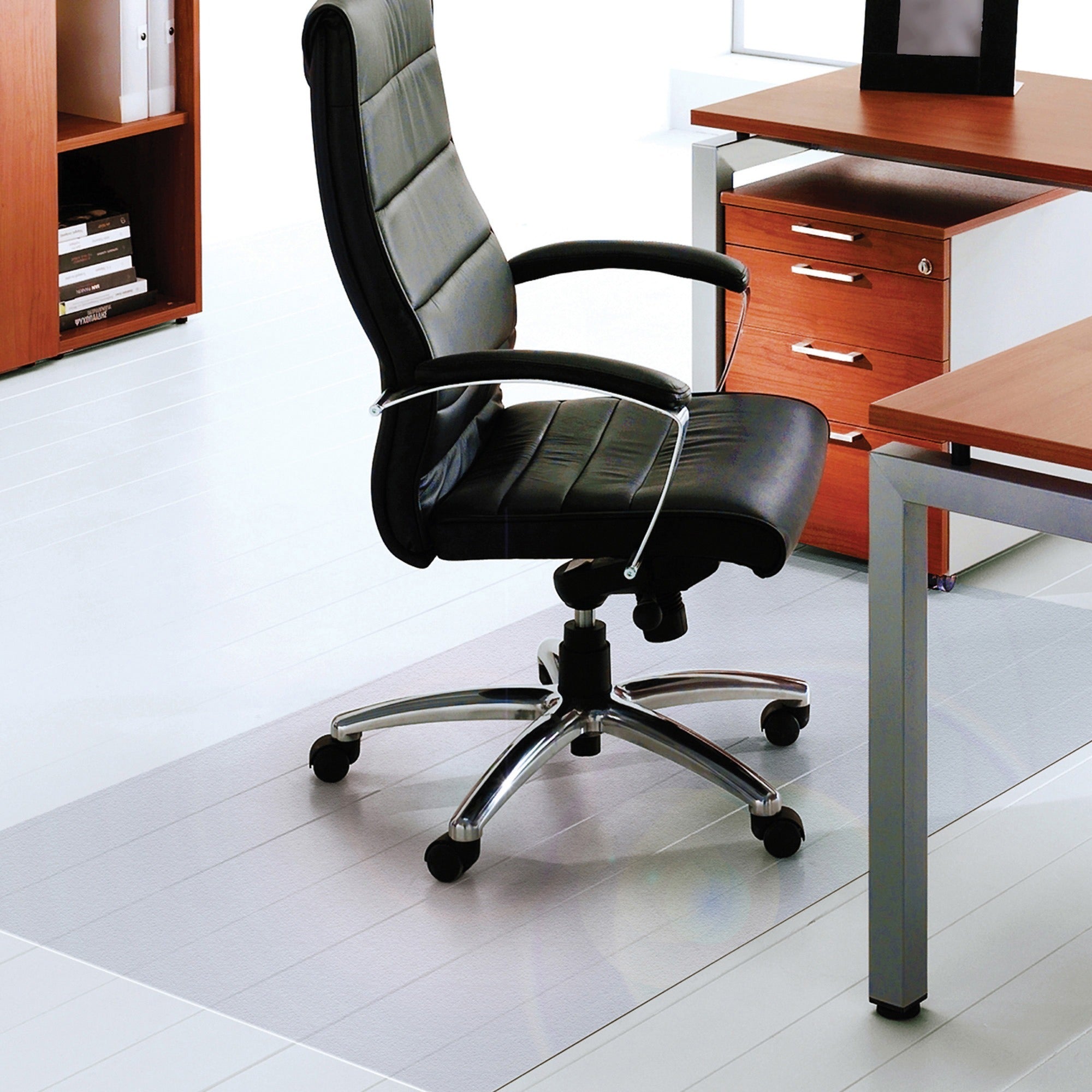 Ultimat XXL Polycarbonate Rectangular Chair Mat for Hard Floors - 60" x 79" - Clear XXL Rectangular Polycarbonate Chair Mat for Hard Floor - 79"L x 60"W x 0.075"D - 