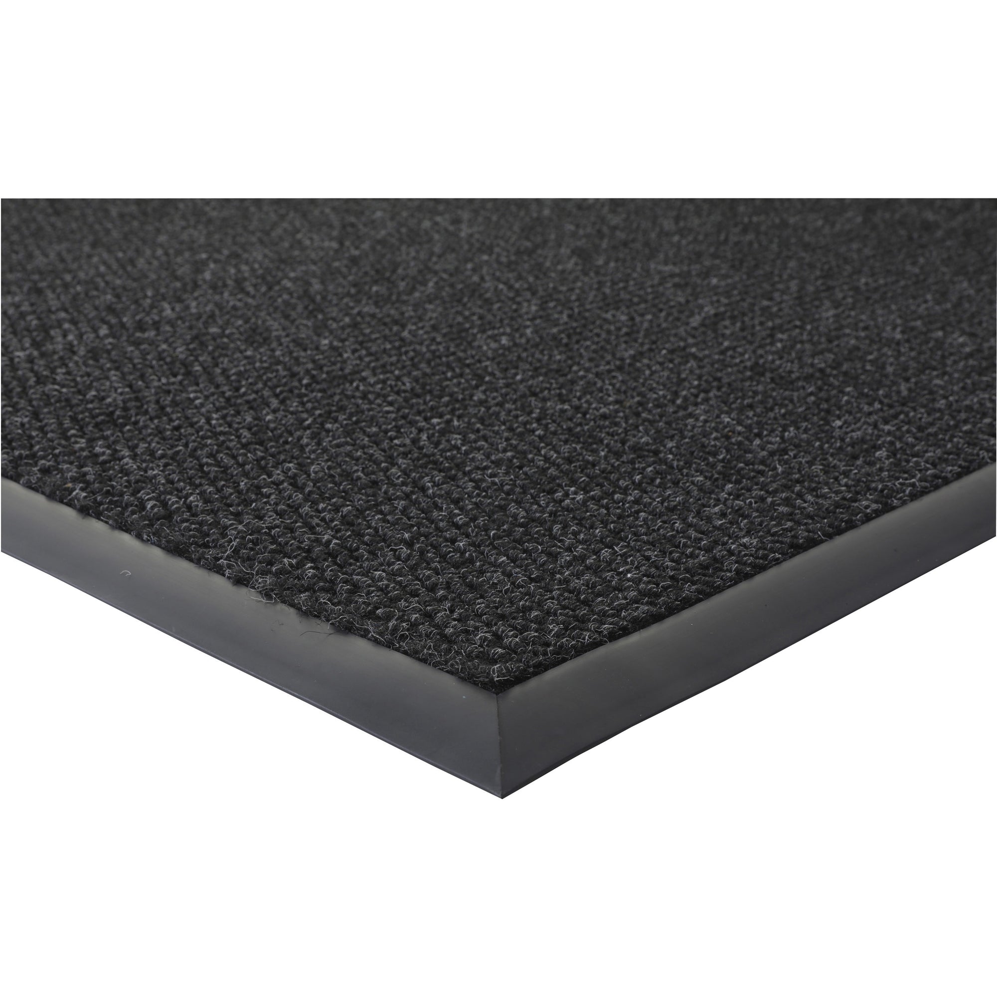 Genuine Joe Ultraguard Berber Heavy Traffic Mat - Hard Floor, Indoor, Outdoor - 60" Length x 36" Width - Rubber - Charcoal Black - 1Each - 