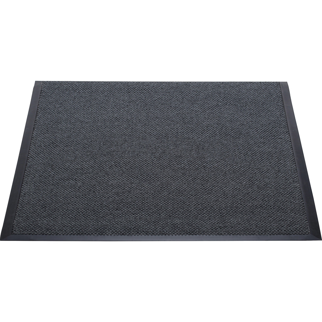 Genuine Joe Ultraguard Berber Heavy Traffic Mat - Hard Floor, Indoor, Outdoor - 60" Length x 36" Width - Rubber - Charcoal Black - 1Each - 
